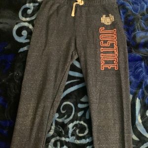 Justice sweatpants medium size